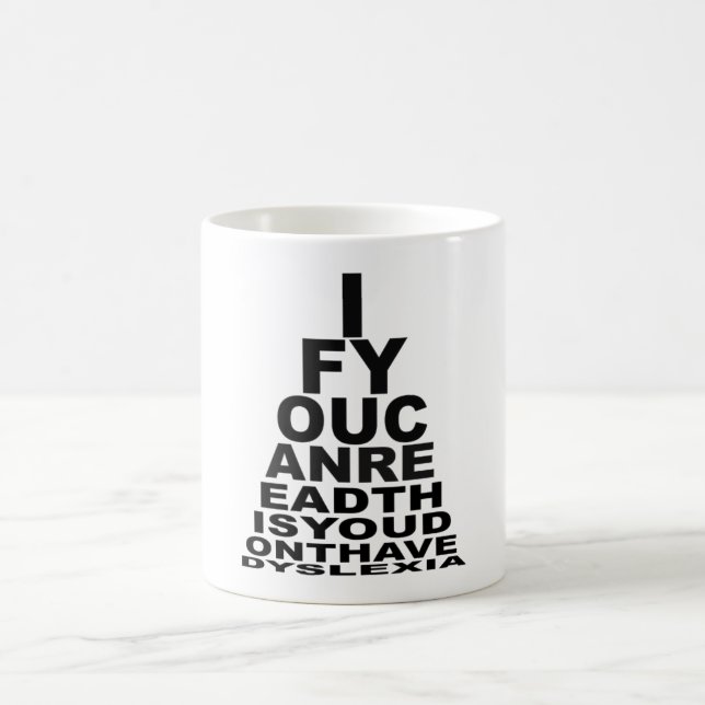 Caneca De Café Dyslexic ofensivo (Centro)