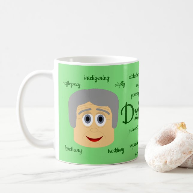 Caneca De Café Dziadek - verde (Com Donut)