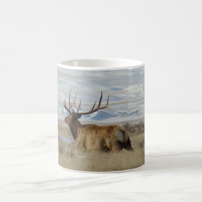 Caneca De Café E22 Alce Macho Colinas Nevadas (Centro)