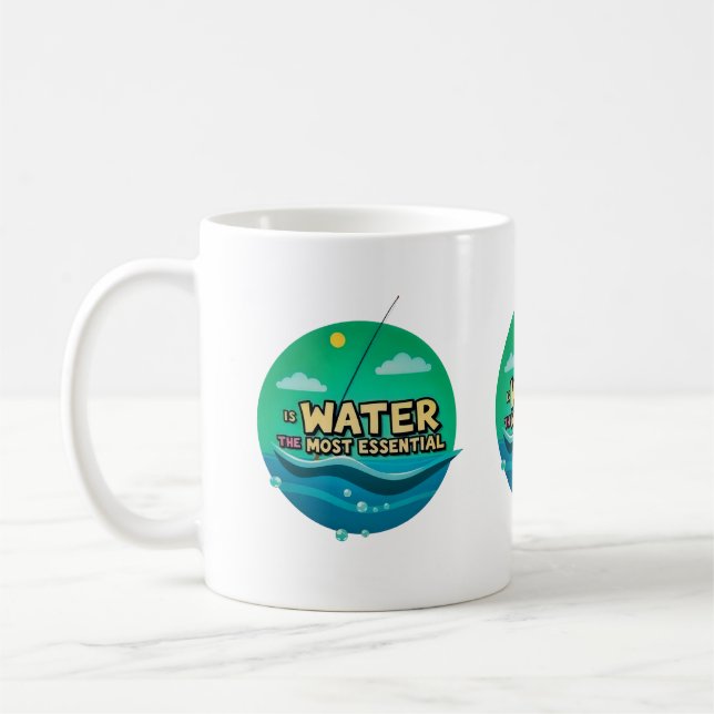 Caneca De Café É a Água o Recurso Mais Essencial (Esquerda)