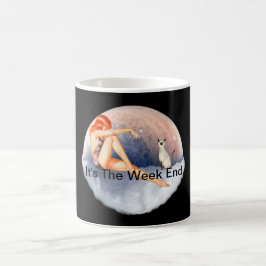 Caneca De Café É a garota do final da semana de 1950