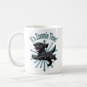 Caneca De Café É a Hora do Zoomie Black Lab