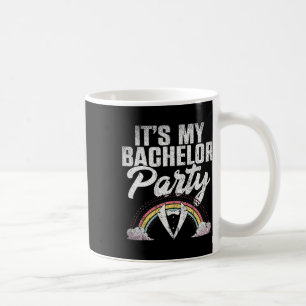 Caneca De Café É a Minha Despedida de Solteiro Arco-íris Noivo En