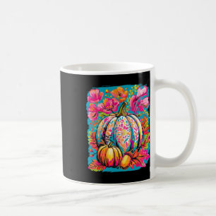 Caneca De Café É a Temporada Abóbora Outono Queda Por Todos Folha