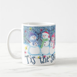 Caneca De Café É a Temporada para Ser Alegre Palhaços de Neve Eng