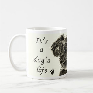 Caneca De Café É a Vida de um Cão Arte de cachorrinho Schnauzer e