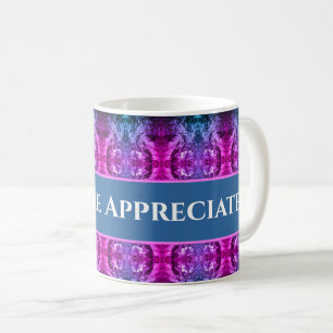 Caneca De Café É Agradável Obrigados De Caleidoscópio Azul Cor-De