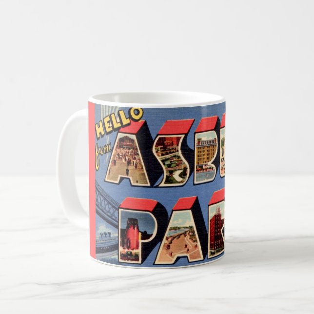 Caneca De Café e Asbury Park NJ Mug (Frente Esquerda)