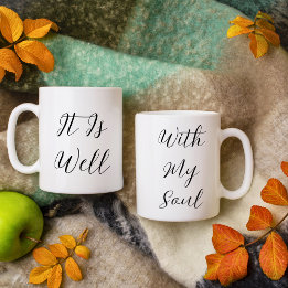 Caneca De Café É Bem Com A Minha Alma Cristã Preta