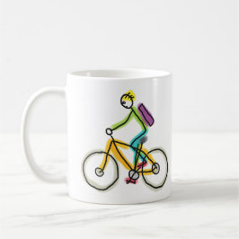 Caneca De Café E-bike Stickman