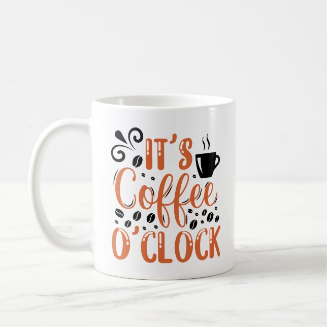 Caneca De Café É Café O'clock Coffee Mug (Esquerda)