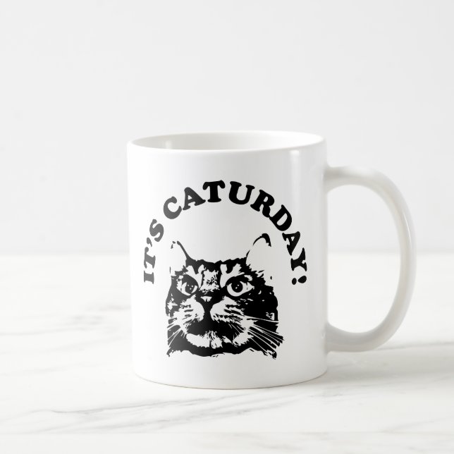 Caneca De Café É Caturday (Direita)