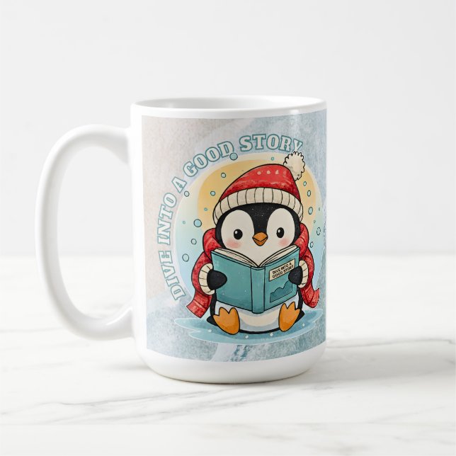 Caneca de Café e Chá Grande Aventura do Pingüim Li (Esquerda)