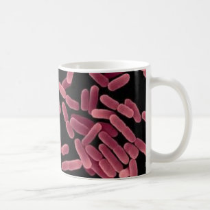Caneca de café - E coli (vermelho no preto)