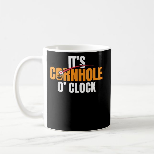 Caneca De Café É Cornhole O Clock Cornhole Cornhole (Esquerda)