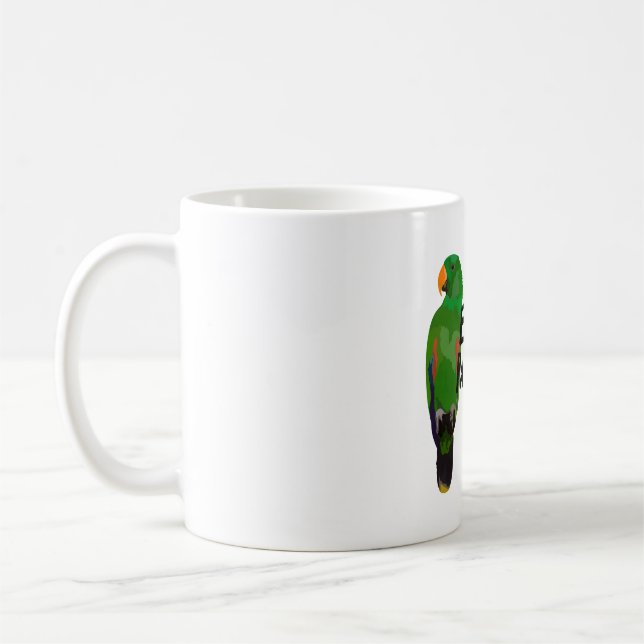 Caneca De Café E é para Eclectus Parrot (Esquerda)