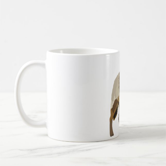 Caneca De Café E é para Eurasian Wolf.Wolf Ilustração Majestosa (Esquerda)