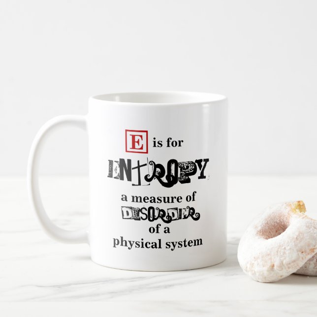 Caneca De Café E é para Física de Entropia (Com Donut)