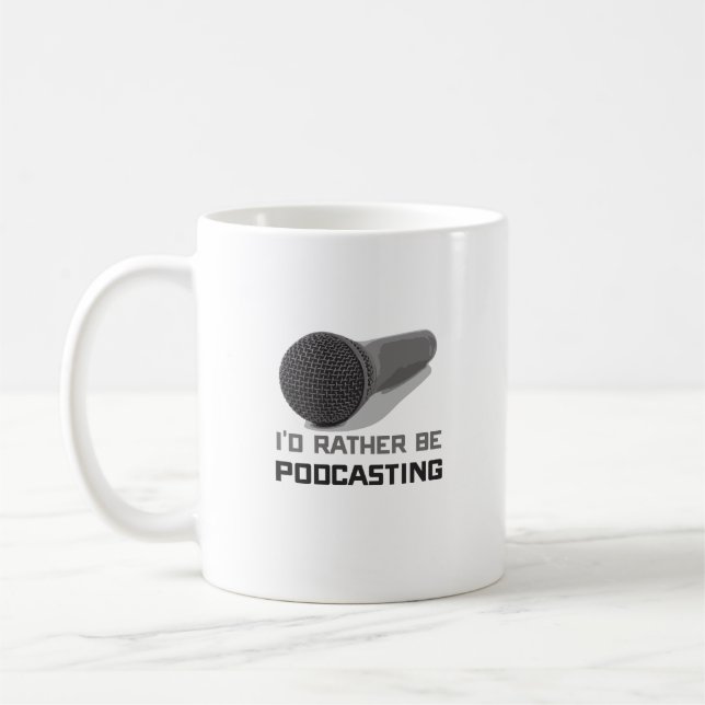 Caneca De Café É Engraçado Eu Preferencialmente De Ser Podcasting (Esquerda)