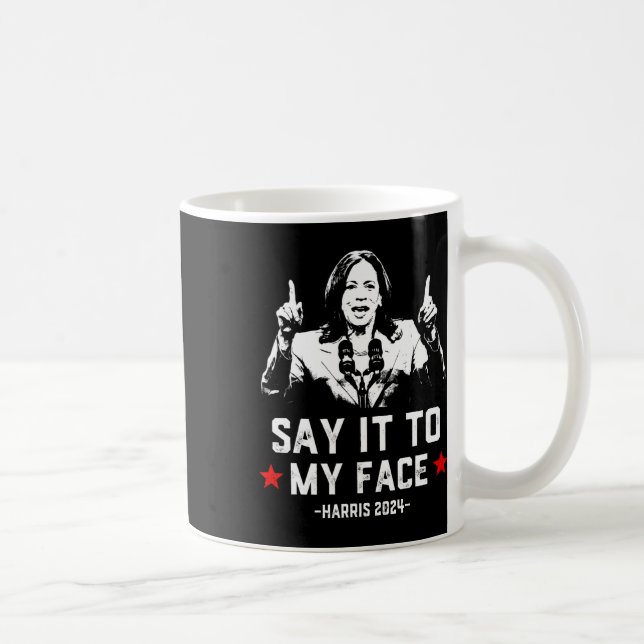 Caneca De Café É Engraçado Votar Kamala Harris Para Pressi (Direita)