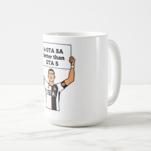 Caneca De Café É GTA SA melhor que GTA V declaração  (Frente Esquerda)