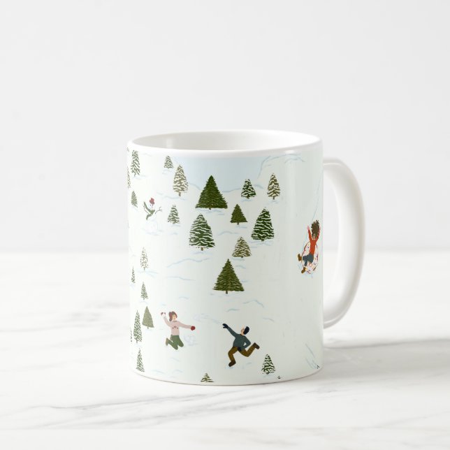Caneca De Café É hora da neve! (Frente Esquerda)