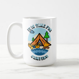 Caneca De Café É hora de acampar personalizado