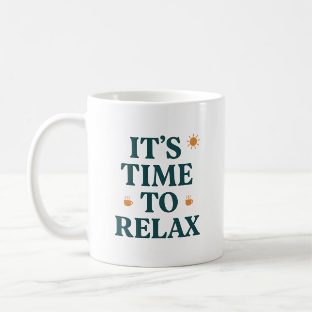 Caneca De Café É Hora de Relaxar  (Esquerda)