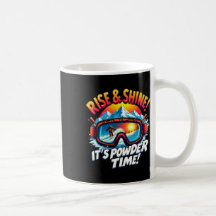 Caneca De Café É hora do pó Óculos de esqui Montanha Rise