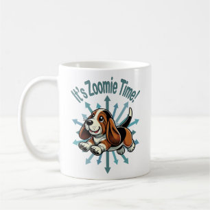 Caneca De Café É hora do Zoomie Basset Hound