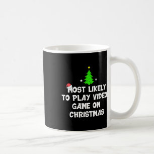 Caneca De Café É Mais Provável Jogar Vídeo No Natal Engraçado