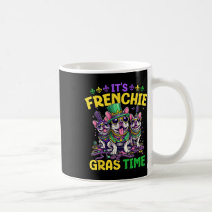 Caneca De Café É Mardi Gras, o Bulldog francês Time Mardi Gras