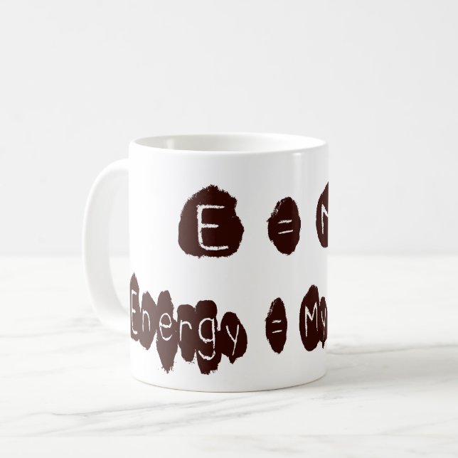 CANECA DE CAFÉ E = MC2 (Frente Esquerda)