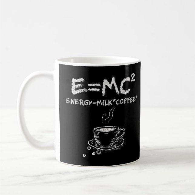 Caneca De Café E=MC2 Ciência Engraçada Café Energia Café (Esquerda)