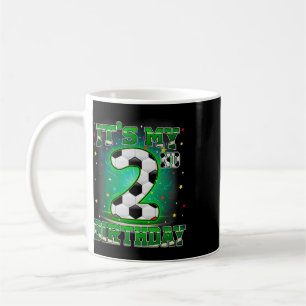 Caneca De Café É Meu 2º Aniversário Meninos Futebol 2 Anos de Ida