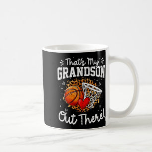 Caneca De Café É meu neto lá fora dia de jogo de basquete