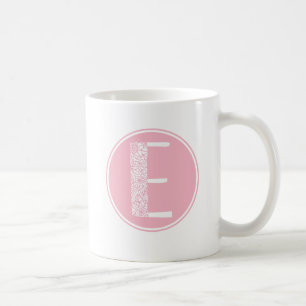 Caneca De Café E Monograma Floral Inicial