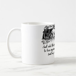 Caneca De Café E Na Floresta Eu Vou Câmera Natureza Fotografia
