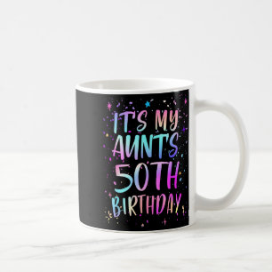 Caneca De Café É o 50º Aniversário da Minha Tia Colorido Feliz 50
