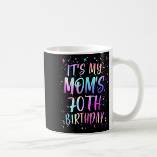 Caneca De Café É o 70º Aniversário da Minha Mãe Colorido Feliz 70