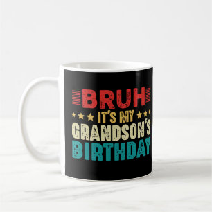 Caneca De Café É o Aniversário do Meu Neto Vintage Engraçado