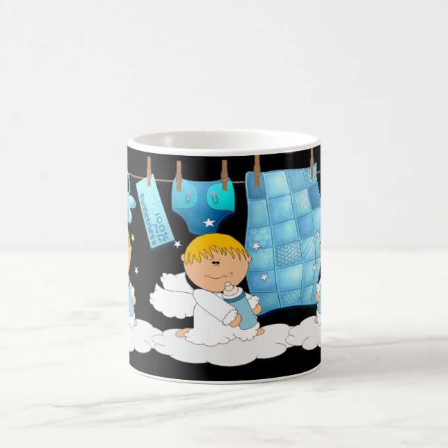 Caneca De Café É o Menino para Novos Pais e Chás de fraldas (Centro)
