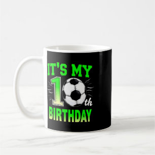 Caneca De Café É o meu 10º aniversário menino futebol Ll
