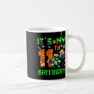 Caneca De Café É o meu 11º aniversário Pixel Número Jogo de Vídeo