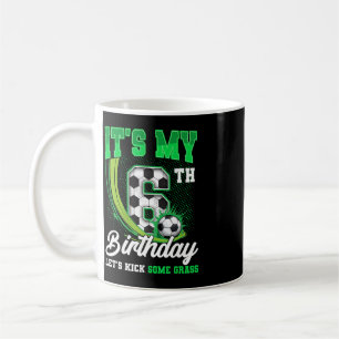 Caneca De Café É o meu 6º aniversário de futebol Menino engraçado