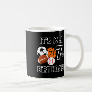 Caneca De Café É o meu 7º aniversário de futebol Bysketbyll Byseb