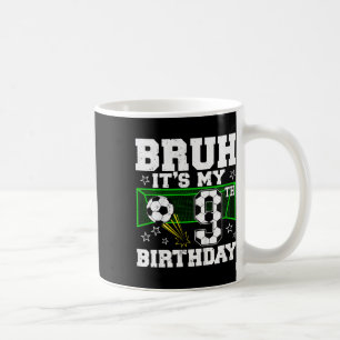 Caneca De Café É o meu 9º aniversário menino futebol 9 anos de id