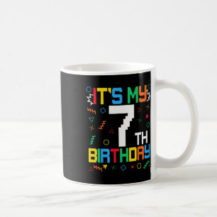 Caneca De Café É o meu aniversário de 7 anos de idade Gamer Crian
