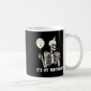 Caneca De Café É o meu esqueleto de aniversário de Halloween, ani