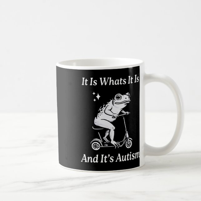 Caneca De Café É o que é e é Autismo Meme Autismo (Direita)